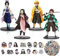 HOBTOP Action Figur 4 Stück, Manga Anime Figur mit 50 Aufklebern, Anime Figur 15cm, Charaktere Statue Collectibles, Anime Figuren Statue