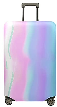 Highdi Funda para Maletas, Funda Maleta 18-32 Pulgadas, 3D Degradado Anti-Polvo Cubierta de Equipaje, Lavable Anti-Rasguños Funda Protectora Maletas (Onda,S(18-21pulgadas))