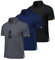 Csqtongan Herren Kurzarm Poloshirts Atmungsaktiv Golf Poloshirt Herren Sport Polo Shirt T-Shirt für Outdoor-Aktivitäten, Schwarz/Grau/Dunkelblau XXL
