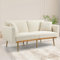 Luxuriöses 3-sitzer-Sofa, Umwandelbares Schlafsofa Mit 3 Verstellbaren Positionen, Stabile Metallbeine, Ideal Für Wohnzimmer, Schlafzimmer, Kleine Räume (Color:Weiß)