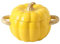 Soup Pot with Lid, 51 Ounce Pumpkin Pottery Dutch Oven Pot, Mini Baking Dish Cute Pumpkin Pot, Ceramic Dessert Saucepan, Double Ear Pumpkin Cookware for Home Thanksgiving Halloween Party (Yellow)
