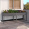 FUDUGEHMIOFWFJJ teichbecken,pflanzkübel XXL,pflanzkübel rechteckig,Pflanzkübel mit Einsatz Grau 203x53x76 cm Massivholz TanneGeeignet für Garten, Terrasse, Schlafzimmer, Wohnzimmer