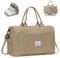 Reisetasche für Damen, Herren, Sporttasche, Reisetasche, Khaki, Large(with shoes compartment)