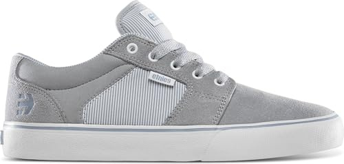 Etnies Barge LS – Classic Skate Look, Slim Vulcanized Silhoutte, Hefty Armored Collar, Reinforced Vulc - Cement - 44