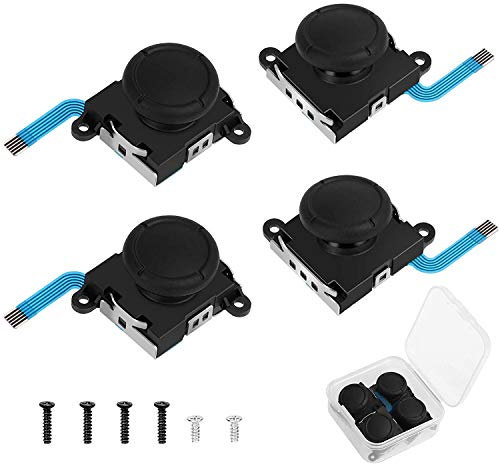 Repuesto profesional 3D analógico para joystick analógico con tornillos, 4 unidades