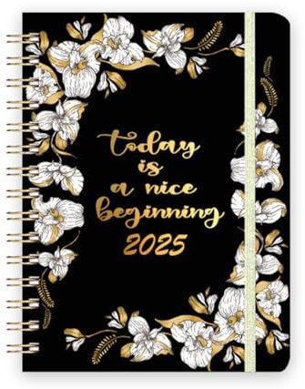 AVRUYPI Kalender 2025 Wochenplaner Ringbuch mit cover, ca. A5 (22 x 15 cm), 12-Monate-Terminplaner (Jan.2025-Dez.2025), Terminkalender, Planer 2025