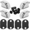 JOINPAYA 4 Stück Trommel Ohr Teile Der Bassdrum Snare-drum-ösen- Praktische Ösen Hardware Tuner Drum-hook- Trommelanschlüsse Instrumentenzubehör Schlagzeug Silver Metall