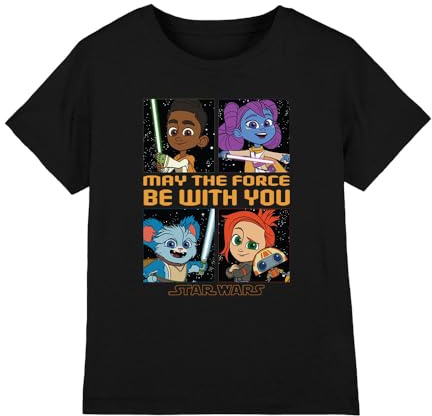 Star Wars Boy's Young Jedi Adventure Among The Stars Unisex Kids T Shirt
