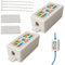 EVNFTUU 2 Pcs Cat6 Connector,Ethernet Joiner,RJ45 Ethernet Coupler,Inline Punch down Coupler Joiner For Cat6/Cat5E/Cat5(White)
