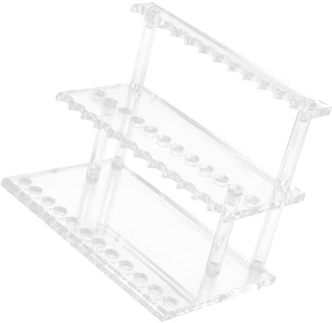 ULTECHNOVO Modern Acrylic Pen Holder Fork Spoon Utensil Stand Slot Desk Organiser Tidy Tableware Rack
