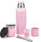 balibetov Set Premium Completo de Yerba Mate – Mate Moderno (270 ml), Termo con Doble Pico (1 L), 2 Bombillas (Rosa)