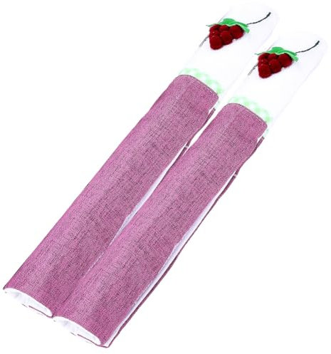 GORGECRAFT 2Pcs Fridge Door Handle Covers Purple Grape Washable Adjustable Non Slip Keep Kitchen Clean Appliance Protector Catch Gloves for Refrigerator Microwave Oven Dishwasher