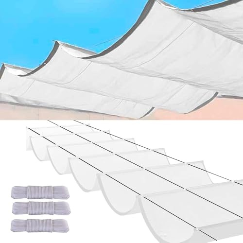 YSZBD Einziehbare Welle Sonnensegel Wasserdicht Sonnensegel Einziehbar TerrassenüBerdachung Sonnenschutz Pergola Dach Pergola Markise(#10,1.2x9M)