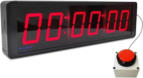 Timer Sport à 6 Chiffres avec chronomètre, minuteur d’intervalle LED Mural numérique avec télécommande, idéal pour Fitness, entraînement et Salle de Sport