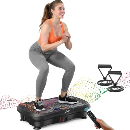 Vibrationsplatte Vibration Plate Rüttelplatte Sport für Zuhause | Vibrationsplatte Testsieger 200W Kraftvolle 120 Stufen Ganzkörperliche Vibrationsboard für Lymphdrainage Regeneration