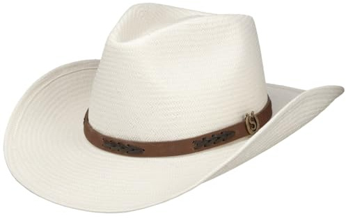 Stetson Palo Grande Toyo Westernhut UV-Schutz 40 Herren Frühling Sommer cremeweiß XL (60-61 cm)