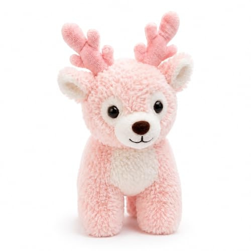 Carehabi REH Kuscheltier Kuscheltier Baby Rehkitz Plushie Weiches und entzückendes Waldtier Kuscheln und Spielen Geschenk für Kinder Jungen Mädchen