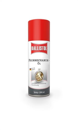 BALLISTOL 22800 Feinmechanik-Öl USTANOL 200ml Spray – Kriechfreudige Mechanik-Schmierung für Rost-Schutz - Kontakt Öl