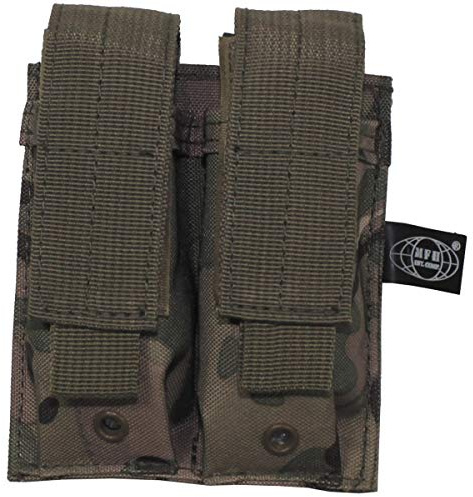 MFH Magazintasche 2-Fach Klein, Grün, Polyester, 2 Molle-Befestigungsschlaufen mit Druckknopf, ca. 11 x 12,5 x 4 cm (B x H x T)