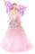 Festive Productions Fabric Angel Christmas Tree Topper, 23 cm - Pink