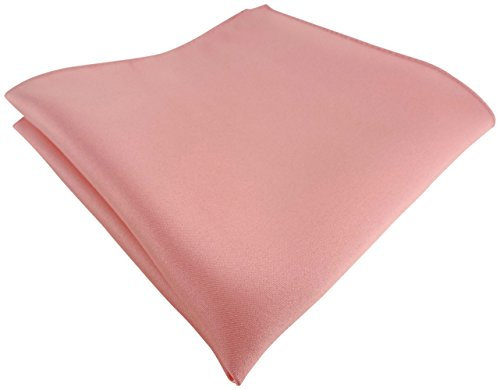 TigerTie Satin Einstecktuch in dunkelrosa einfarbig Uni - Tuch Polyester - Größe 26 x 26 cm