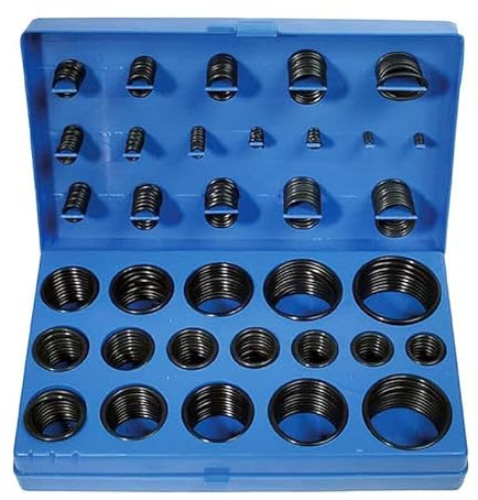 BGS O-Ring Sortiment Dichtring Set Dichtungsringe Gummi Dichtung Benzin Hitze Ölbeständig 419 tlg.