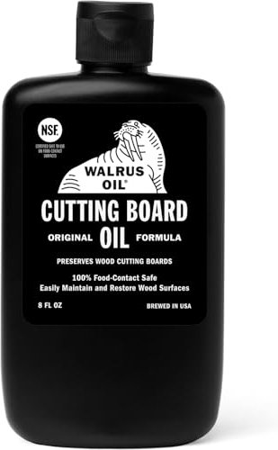 WALRUS OIL Schneidebrett-Öl und Holz-Metzgerblocköl, 237 ml Flasche, FDA-lebensmittelecht