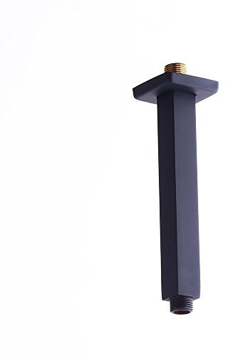 Kunmai Laiton massif 20,3 cm Rainshower Bras de Douche pour support de plafond en noir
