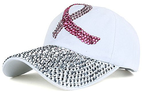 XRDSS Damen Baseball Cap Mädchen Frauen Strass Sommer Outdoor Kappe (Weiß)