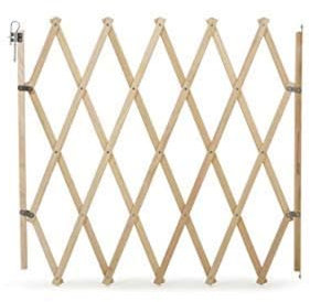 Bettacare Expandable Pet Barrier, 60cm - 108cm, Natural, Wood, Retractable Dog Safety Gate, Barrier for Puppy and Dog