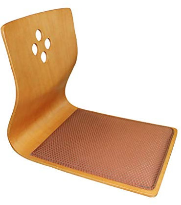 Xwz94 Japanischer Stuhl ohne Bein Bodenstuhl Hocker aus massivem Holz Rückenlehne Niedriger Tisch und Stuhl Erker mit Sitzbank Beinloser Lazy Chair Gebogener Stuhl aus Holz Rückenlehne