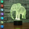 Anano 3D Illusion Lamp, Elephant Gifts Toys Decor LED Night Light 7 Colors Touch Control USB Powered Party Decoration 3D Visual Lamp for Home Décor Xmas Birthday Gifts