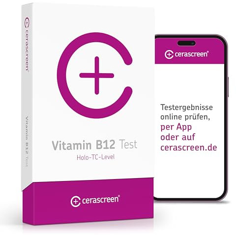 Test della vitamina B12 di CERASCREEN - Determina facilmente il livello di Holo-TC con autotest da casa I Rileva la carenza di vitamine | Laboratorio certificato e rapporto dettagliato sui risultati