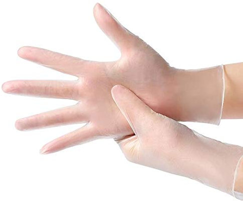 Splashes & Spills, Gants Jetables non Médicaux en Vinyle, Taille M, 100 Unités par Boîte