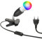 ledscom.de E27 Klemmleuchte LIK, schwarz inkl. Smart Home RGBW LED Lampe, 8,89W, 892lm