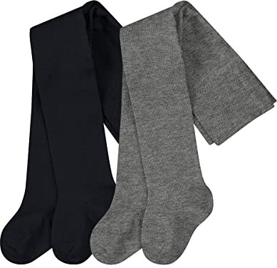 FALKE Family 2-Pack B TI coton unis lot de 2 paires, Collants Mixte bébé, Multicolore (Sortiment 0010), 74-80
