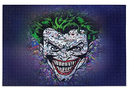 Süßer Clown Zuckerschädel Jigsaw Puzzle 1000 Teile für Erwachsene Klassische Jigsaw Puzzles aus Papier Wanddekoration Geschenk ab 12 (70x50cm)