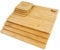Dan&Co Solid Bamboo Placemats and Coasters Set of 4 | Stylish Wooden Place Mats for Table and Drinks Coasters 8 Pcs | Wipe Clean, Nonslip, Heat, Stain Resistant Dining Table Mats | 29cm x 19cm x 1cm