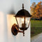 Licht-Erlebnisse Wandlaterne Außen Aluminium Glas Schwarz Kupfer IP44 Balkon Garten T:19,5 cm E27 nostalgisch Antike Wandaußenleuchte Terrasse TIROL