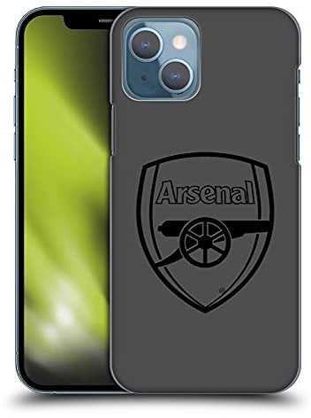 Head Case Designs Officially Licensed Arsenal FC Black Logo Crest 2 Hard Back Case Compatible With Apple iPhone 13