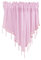 XiinxiGo Schöne Fertiggardine Fenstergardine Gardine aus Voile mit Faltenband Kräuselband Dreieckiger Perlenbesatz Vorhänge für Badezimmer Wohnzimmer,Rosa,Weite 130 cm * Höhe 60 cm