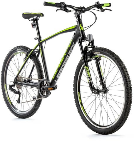 26 Zoll Alu Fahrrad MTB Leader Fox MXC S-Ride 8 Gang Schwarz Grün Rh 41cm