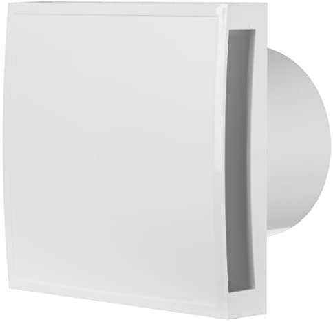 Steinberg14 Ø 100mm Badlüfter Fan - Weiß Front - Ventilator zur Belüftung in Bad und WC