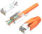 RedStar24 Conectores RJ45 Cat7 – Pack de 10 enchufes Ethernet Pass Through con protección contra dobleces y ojal de inserción – Compatibles con cables Cat7, Cat6A, Cat6 AWG23 – 8 pines – naranja