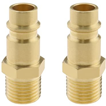 VGOL Lot de 2 raccords de prise d'air comprimé NW 7,2 avec filetage extérieur de 6,35 mm pour connexion d'air comprimé, raccords de tuyau d'air, compresseur d'air, prise mâle à connexion rapide