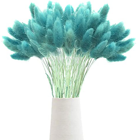 Sunshine smile 60Pcs Getrocknetes Pampasgras,Trockenblumen Bodenvase,Natürlich Pampasgras Blumenstrauß,Trockenblumen Blumenstrauß Deko,Künstlich Groß Trockenblumen,Trockenblumen Pampasgras