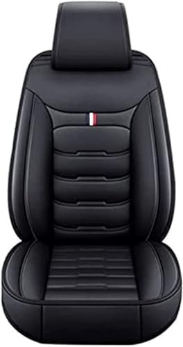 Auto-Sitzbezüge für BMW 5er F11 Touring Wagon 6.Gen 2011-2018, PU Leder Vollständige Abdeckung Wasserdichte Gemütlich Sitze Vorne und Hinten Autositzbezüge Full Set, Autozubehör,Standard_Set-A_Black