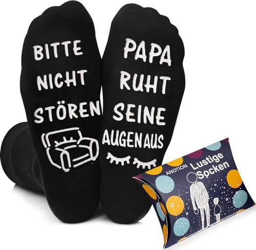 ANOTION Lustige Socken, Papa ruht seine Augen aus, Geburtstagsgeschenk Für Männer Kleine Ostergeschenke Kleine Geschenke Für Männer Mini Geschenke Geschenke für Väter Witzige Geschenke für Männer