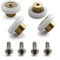 HpLive 4 ruedas de repuesto para mampara de ducha con tornillo (20 mm)