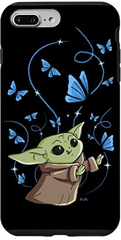 Star Wars The Mandalorian Das Kind mit blauen Schmetterlingen Hülle für iPhone 7 Plus/8 Plus